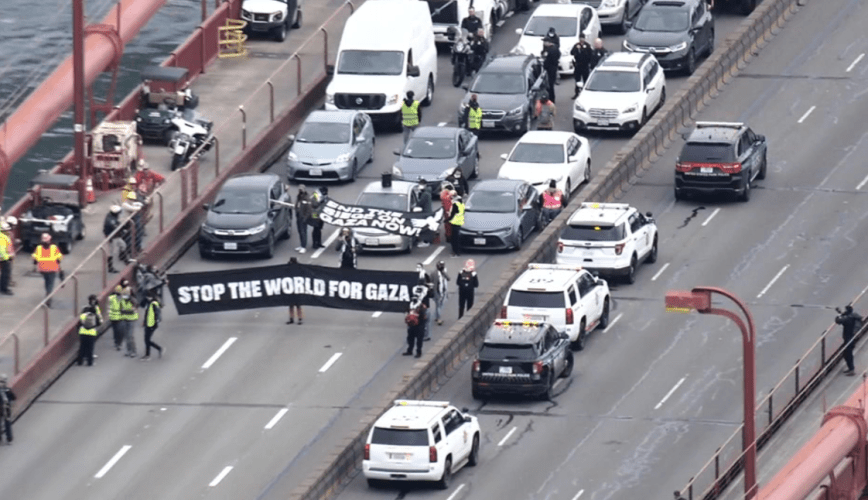 Golden Gate Bridge Protestors