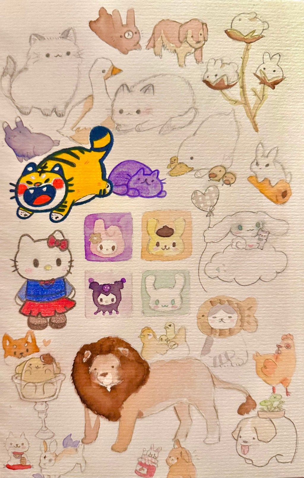 Watercolor of Animals