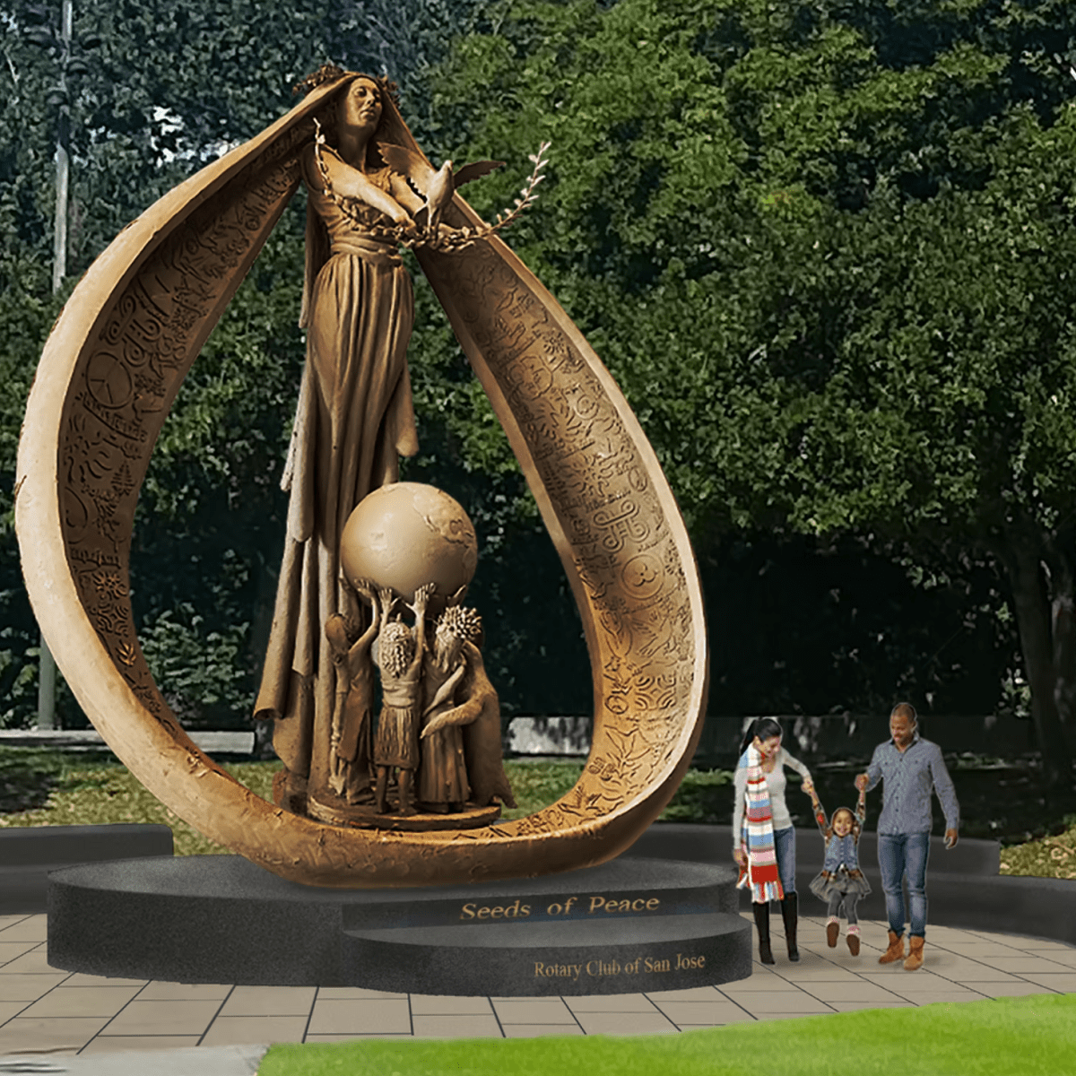 San Jose District 6’s New Peace Monument, Seeds of Peace, with Project Manager Kimberly&nbsp;Mulcahy